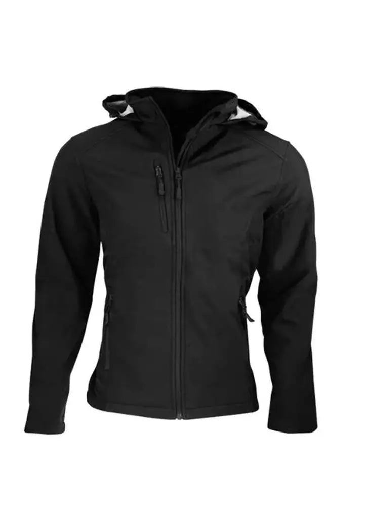 Black Hooded Softshell Jacket